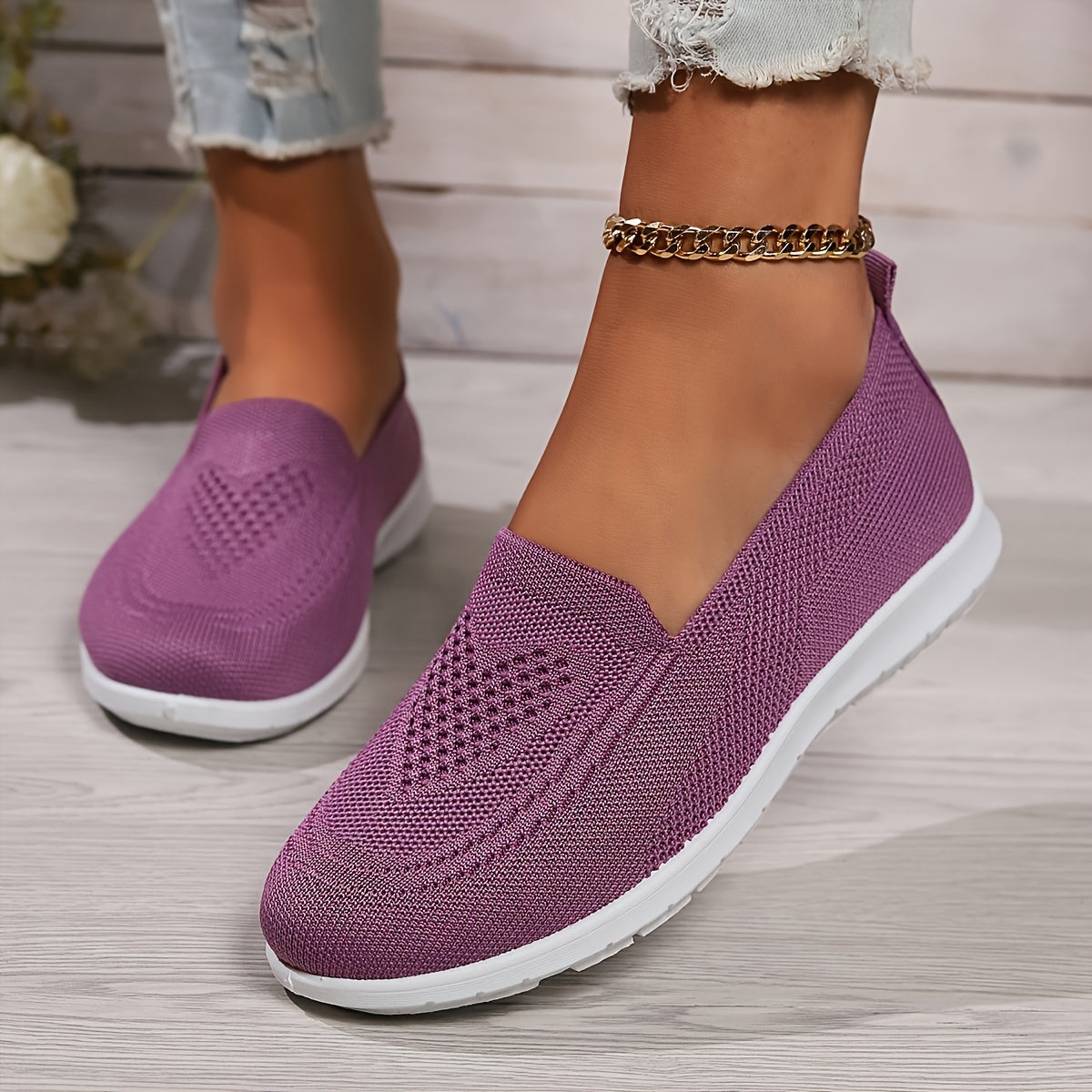 EVA|ORTHOPEDIC KNIT SLIP-ON SNEAKERS