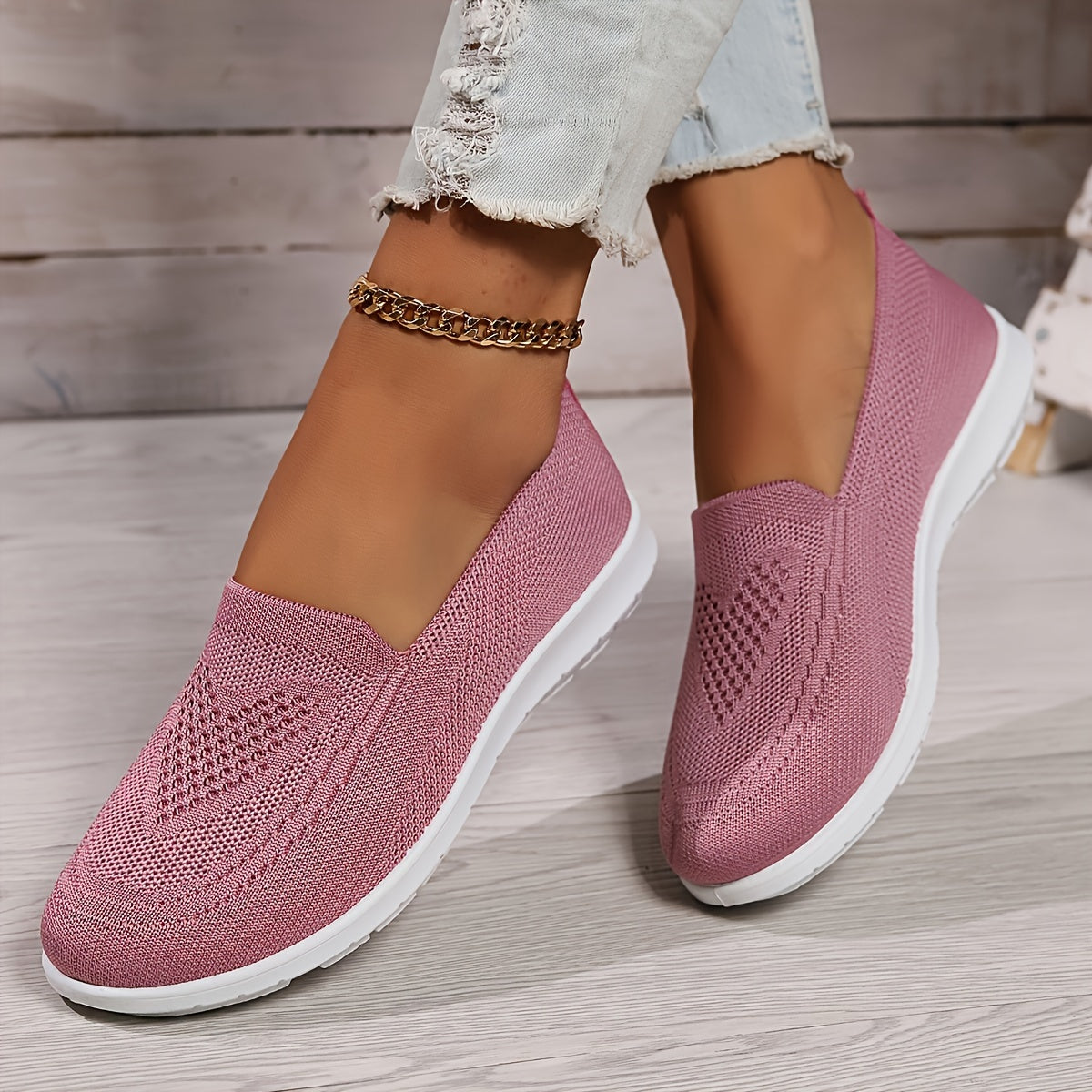 EVA|ORTHOPEDIC KNIT SLIP-ON SNEAKERS