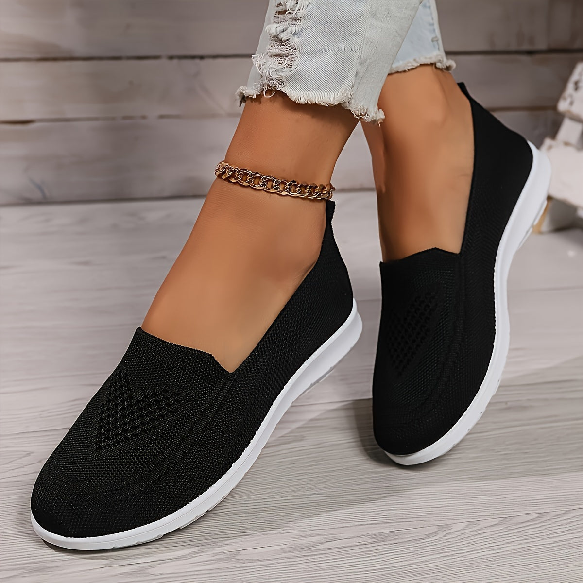 EVA|ORTHOPEDIC KNIT SLIP-ON SNEAKERS