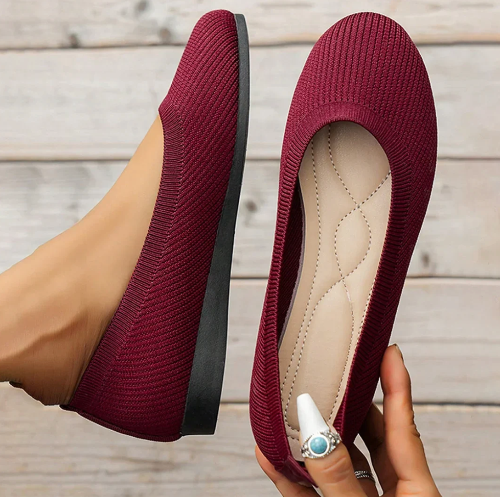 ANNA|ORTHOPEDIC COMFORT KNIT BALLERINAS