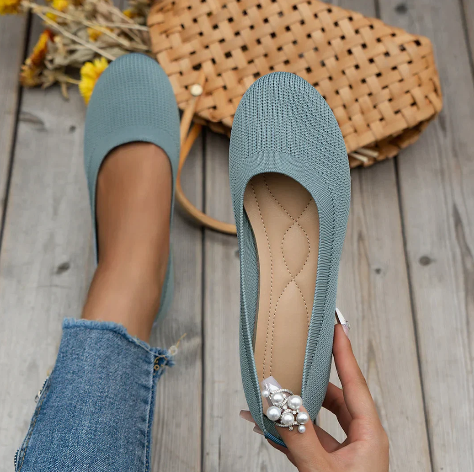 ANNA|ORTHOPEDIC COMFORT KNIT BALLERINAS