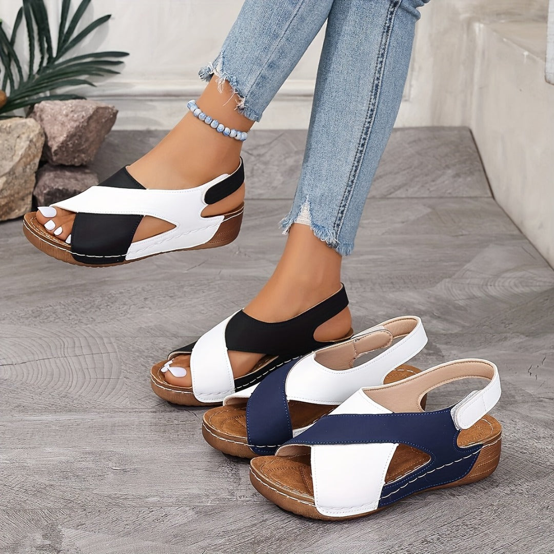 EMMA|ORTHOPEDIC SLANTED WEDGE SANDALS