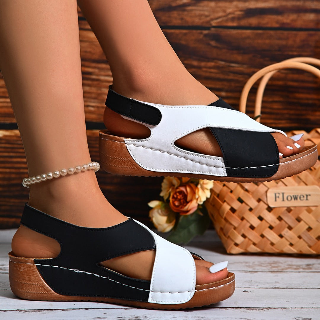 EMMA|ORTHOPEDIC SLANTED WEDGE SANDALS