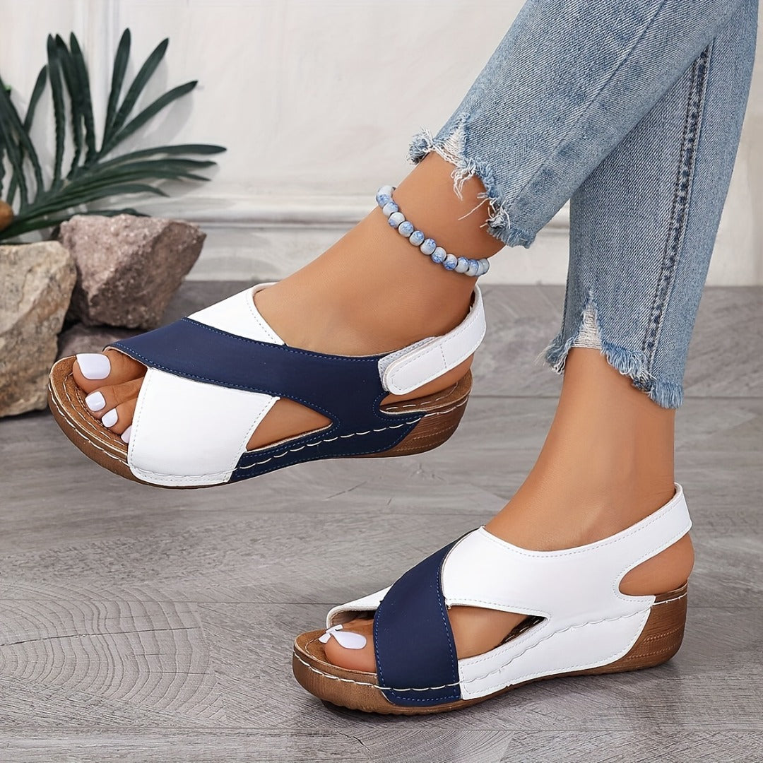 EMMA|ORTHOPEDIC SLANTED WEDGE SANDALS