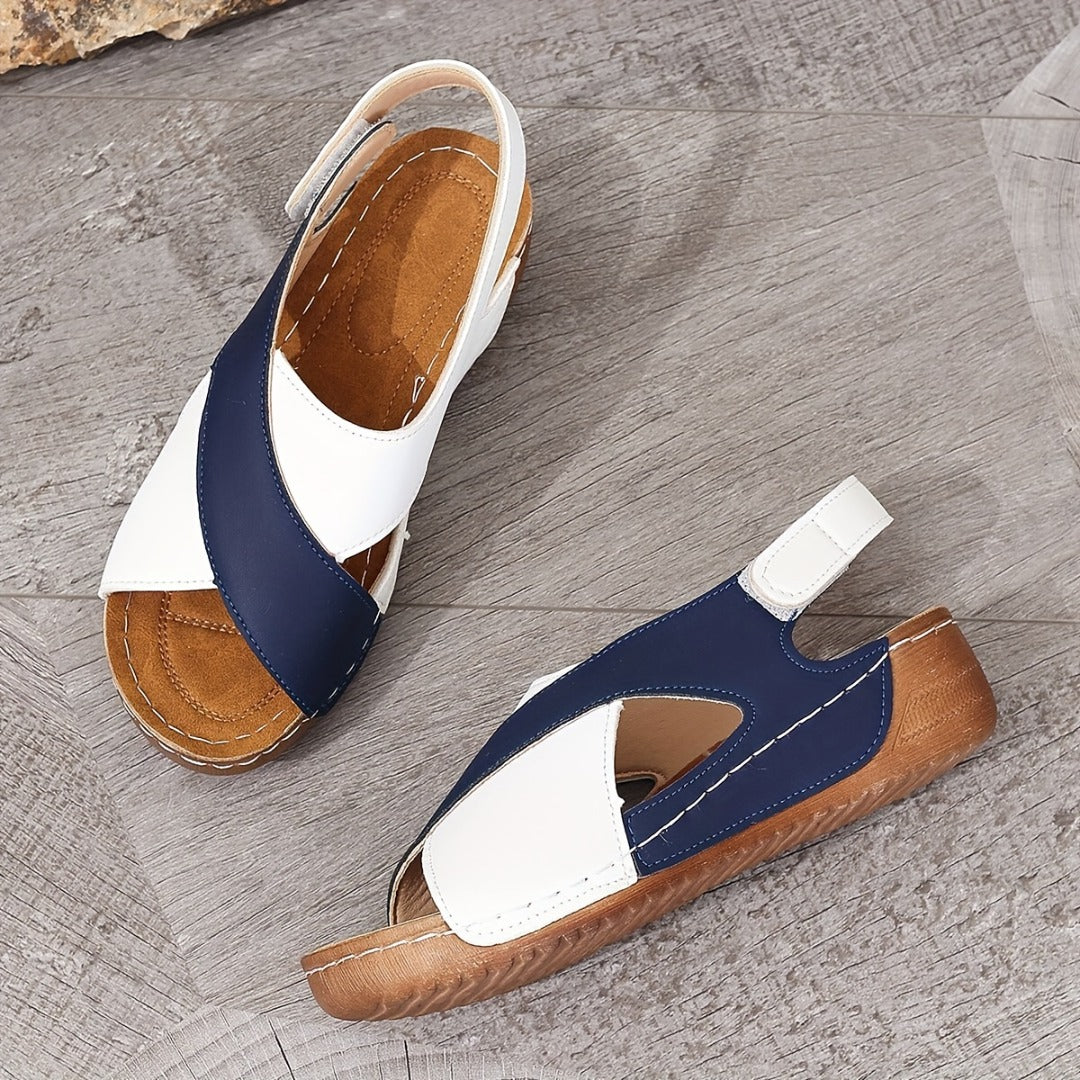 EMMA|ORTHOPEDIC SLANTED WEDGE SANDALS