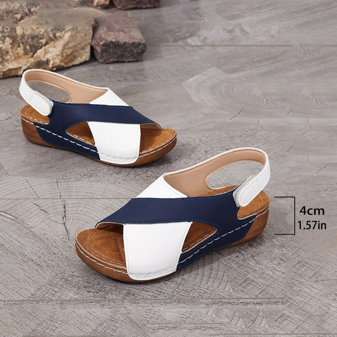 EMMA|ORTHOPEDIC SLANTED WEDGE SANDALS