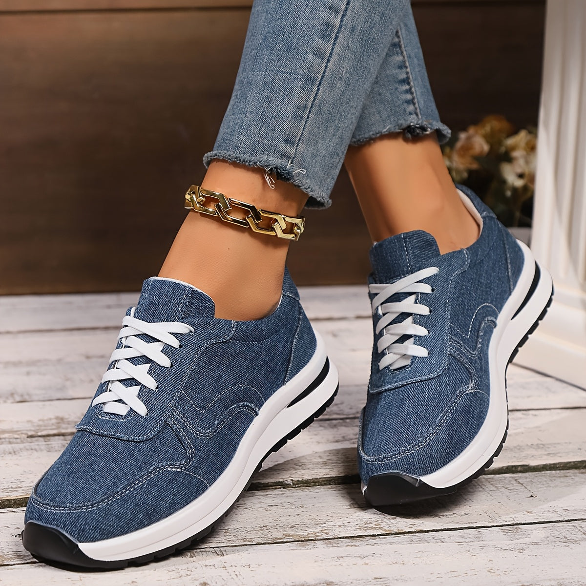 IZZY|ORTHOPEDIC DENIM SNEAKERS