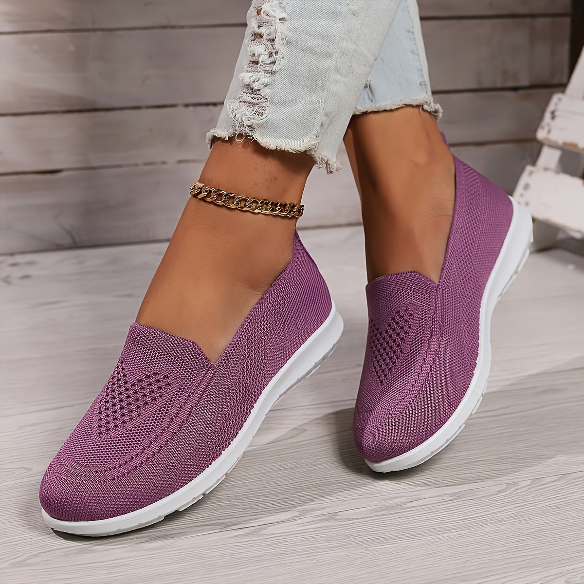 EVA|ORTHOPEDIC KNIT SLIP-ON SNEAKERS