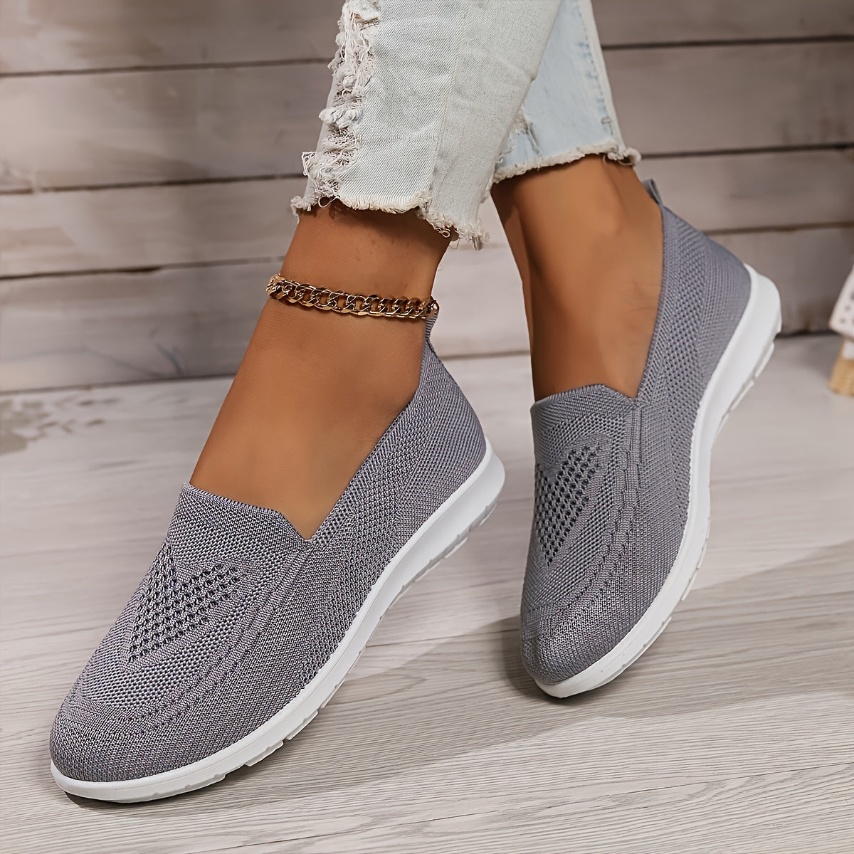 EVA|ORTHOPEDIC KNIT SLIP-ON SNEAKERS
