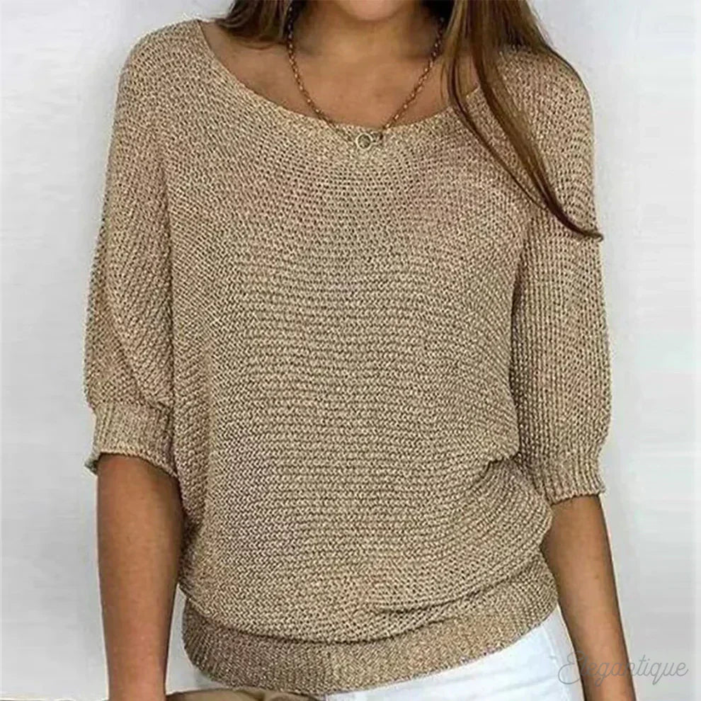 EUNICE|RELAXED KNIT TOP